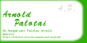 arnold palotai business card